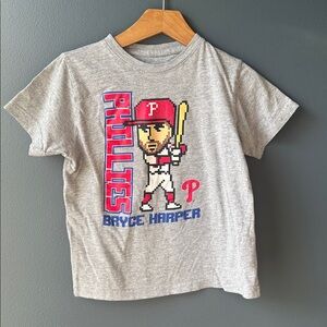 BRYCE HARPER Genuine Merchandise Gray kids Tee Phillies baseball size 6 7